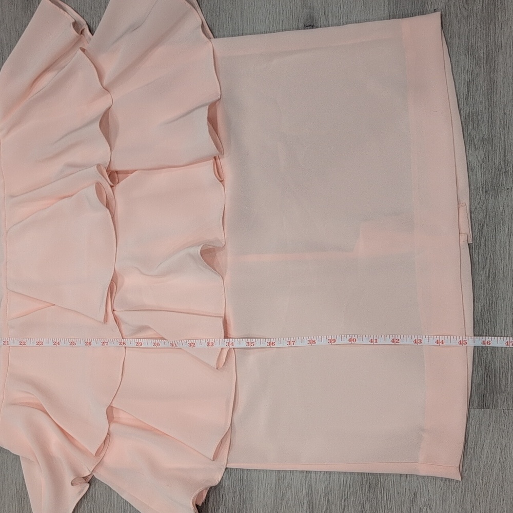 Lori Toronto Elegant Light Pink 3/4 Sleeve Tiered Midi Dress Size M - Picture 10 of 10